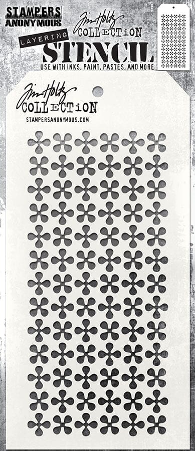 Tim Holtz® Stampers Anonymous - Layering Stencils - Retro Pinwheel Stencil Tim Holtz Other 