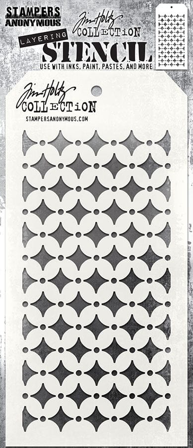 Tim Holtz® Stampers Anonymous - Layering Stencils - Retro Diamond Stencil Tim Holtz Other 
