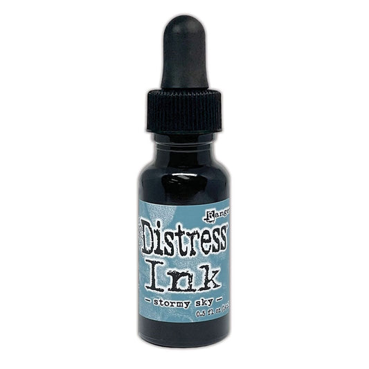 Tim Holtz Distress® Ink Pad Re-Inker Stormy Sky, 0.5oz Ink Distress 