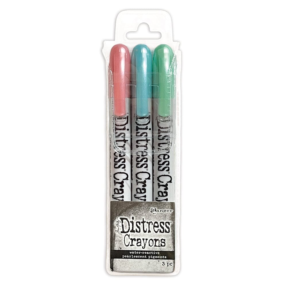 Tim Holtz Distress® Christmas Pearlescent Crayon Set #6 Kits Distress 