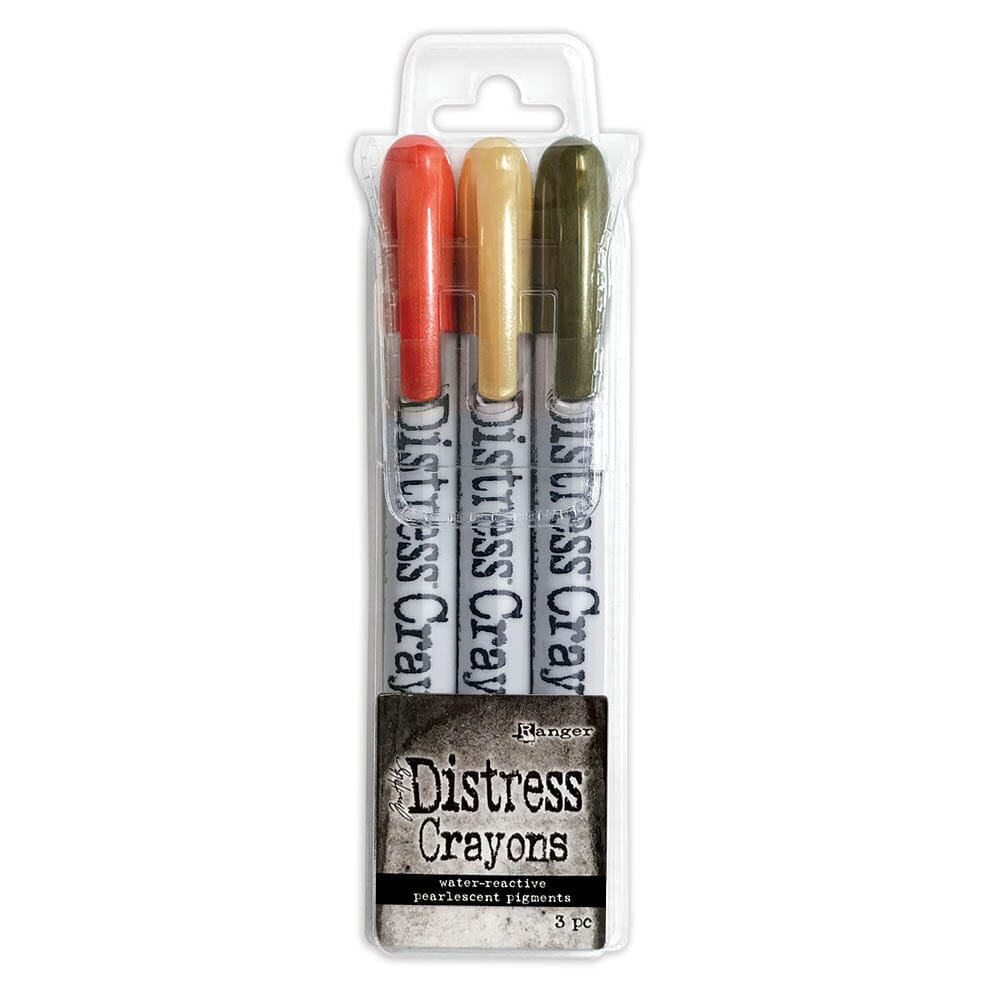 Tim Holtz Distress® Halloween Pearlescent Crayon Set #5 Kits Distress 