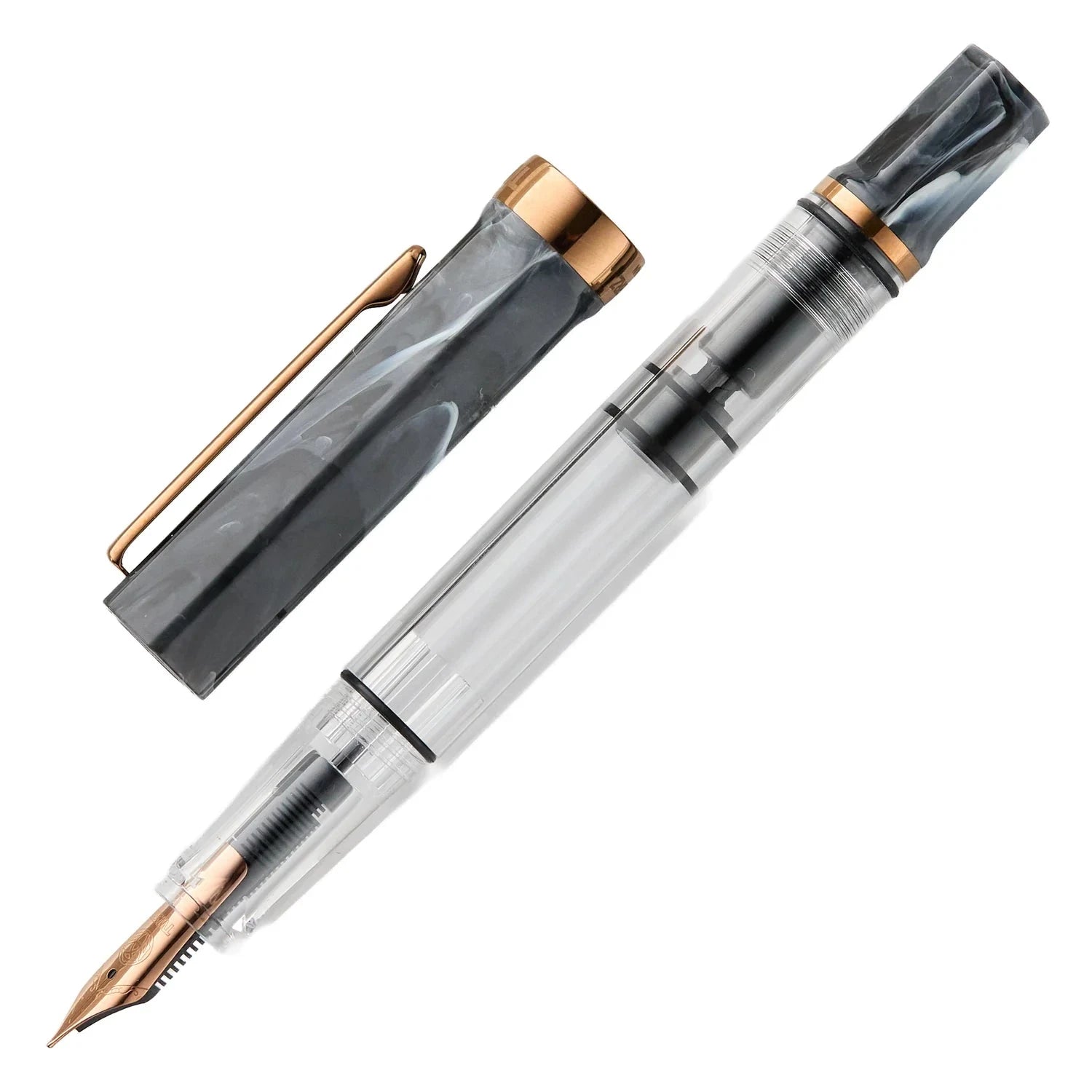 Twsbi Eco Fountain Pen - Limited Edition Black Marble with Bronze Writing & Coloring Twsbi 