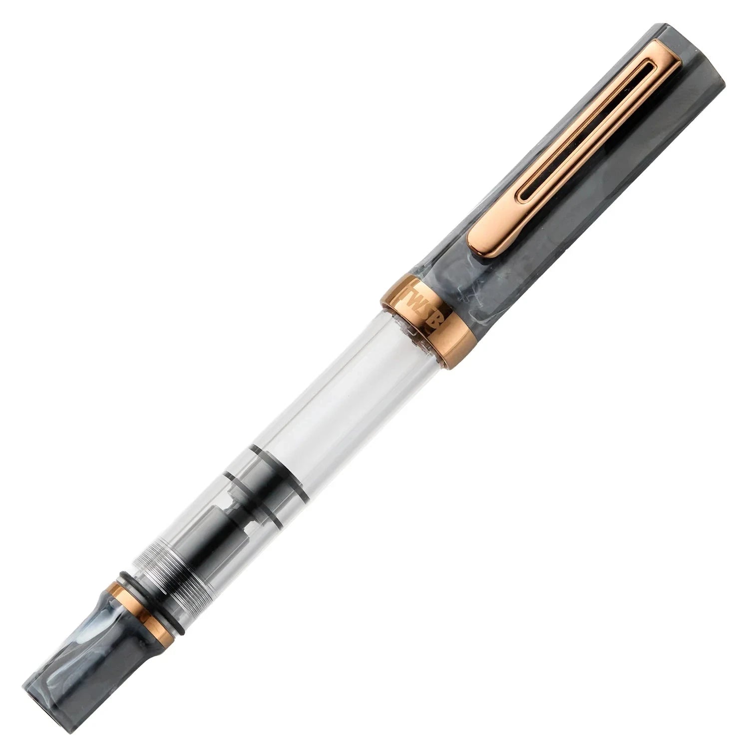 Twsbi Eco Fountain Pen - Limited Edition Black Marble with Bronze Writing & Coloring Twsbi Extra Fine 