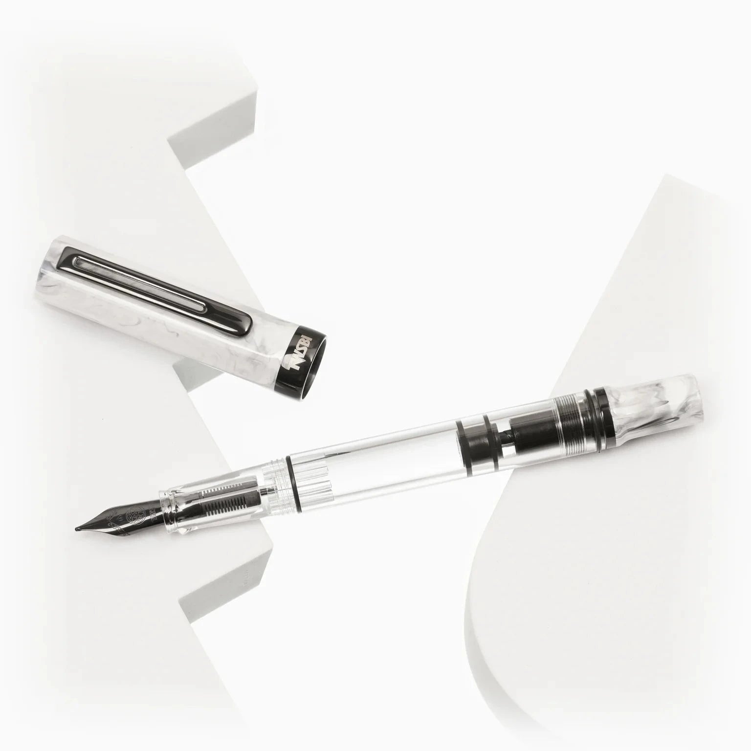 Twsbi Eco Fountain Pen - Limited Edition Carrara with Onyx Writing & Coloring Twsbi 