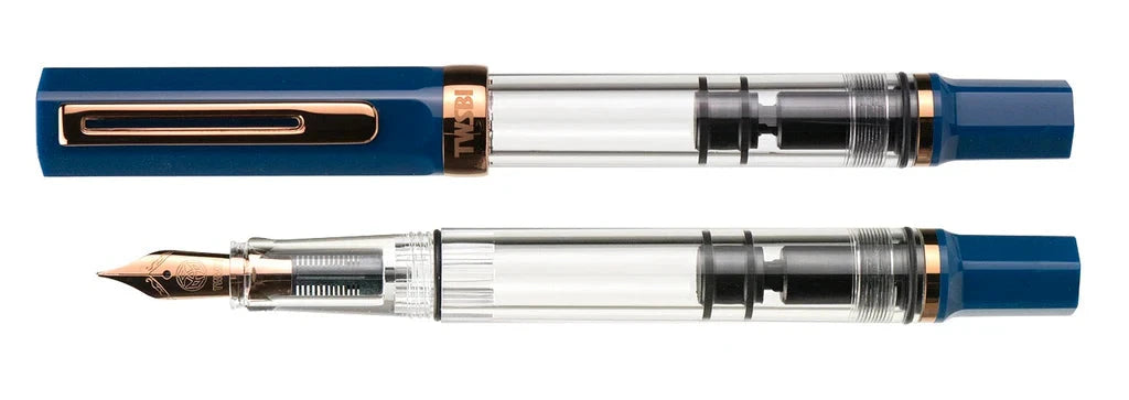Twsbi Eco Fountain Pen - Limited Edition Indigo Blue with Bronze Writing & Coloring Twsbi 