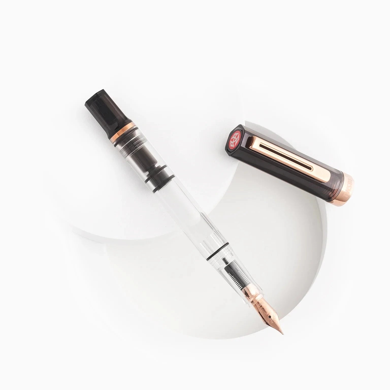 Twsbi Eco Fountain Pen - Limited Edition Smoke with Rose Gold Writing & Coloring Twsbi 