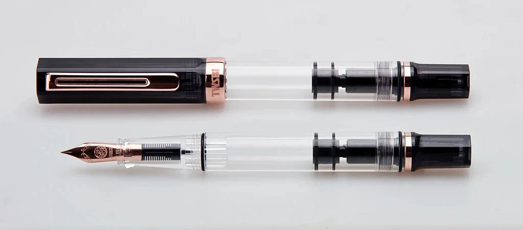 Twsbi Eco Fountain Pen - Limited Edition Smoke with Rose Gold Writing & Coloring Twsbi 