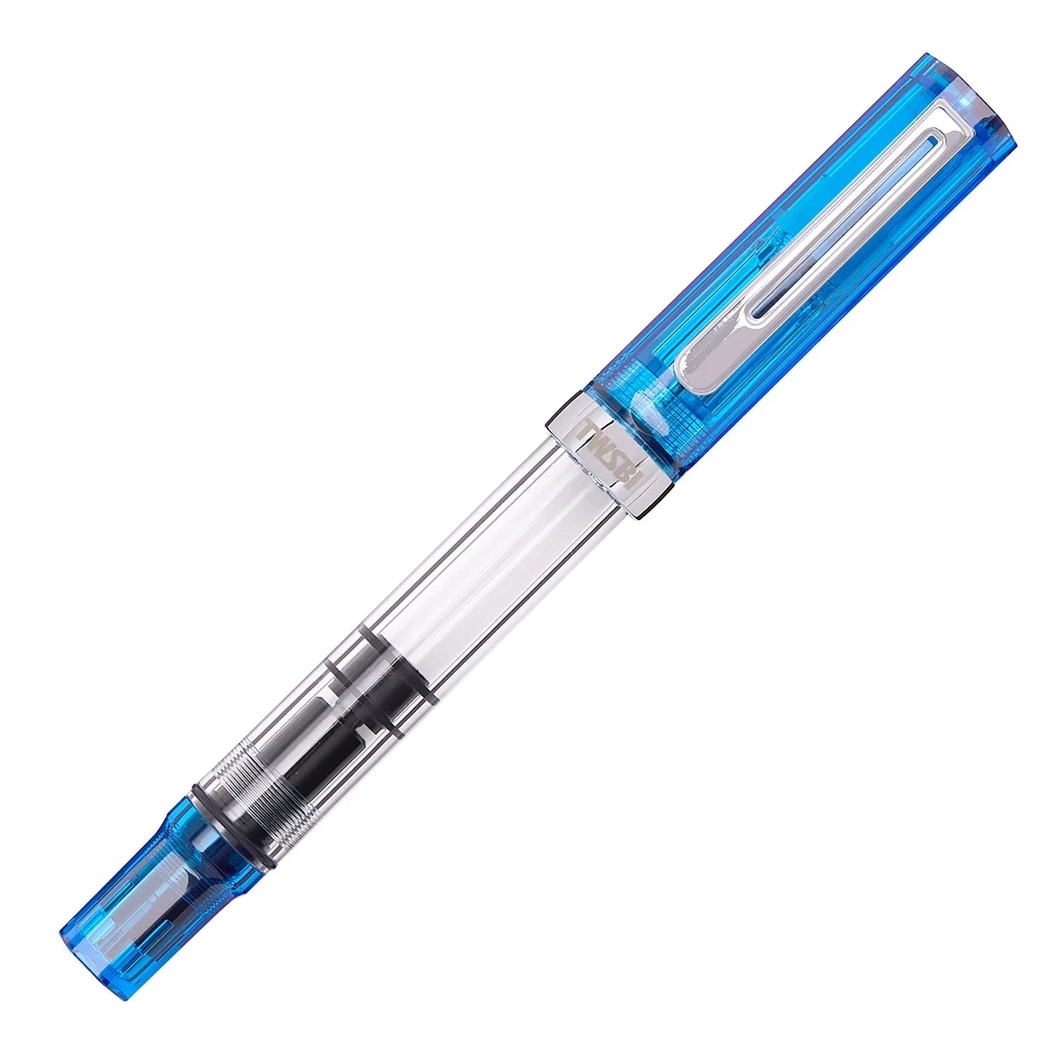 Twsbi Eco Fountain Pen - Transparent Blue Writing & Coloring Twsbi Extra Fine 