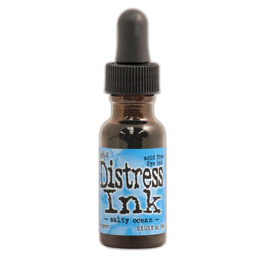 Tim Holtz Distress® Ink Pad Re-Inker Salty Ocean, 0.5oz Ink Distress 