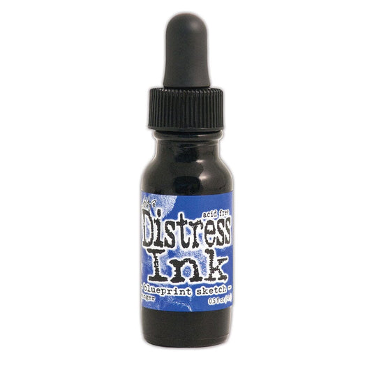 Tim Holtz Distress® Ink Pad Re-Inker Blueprint Sketch, 0.5oz Ink Distress 