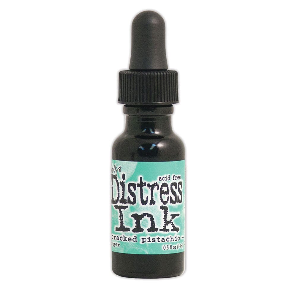 Tim Holtz Distress® Ink Pad Re-Inker Cracked Pistachio, 0.5oz Ink Distress 