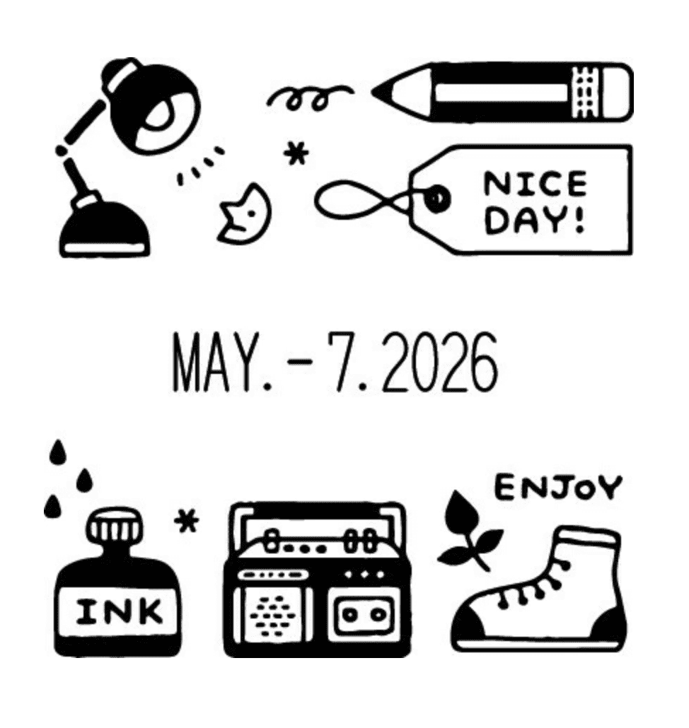 Sanby Eric Small Things Date Stamp - Nice Day Large Stamps Sanby 