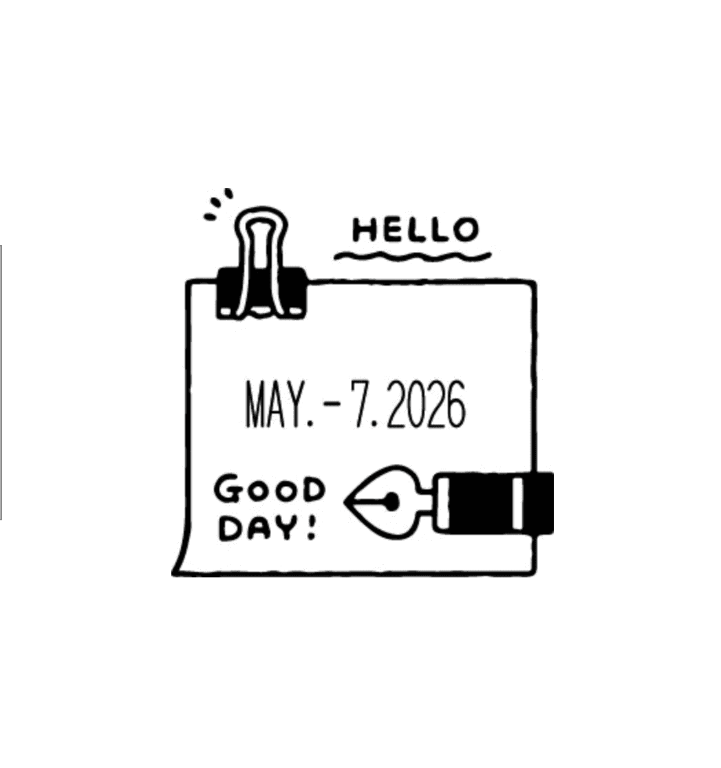 Sanby Eric Small Things Date Stamp - Nice Day Medium Stamps Sanby 