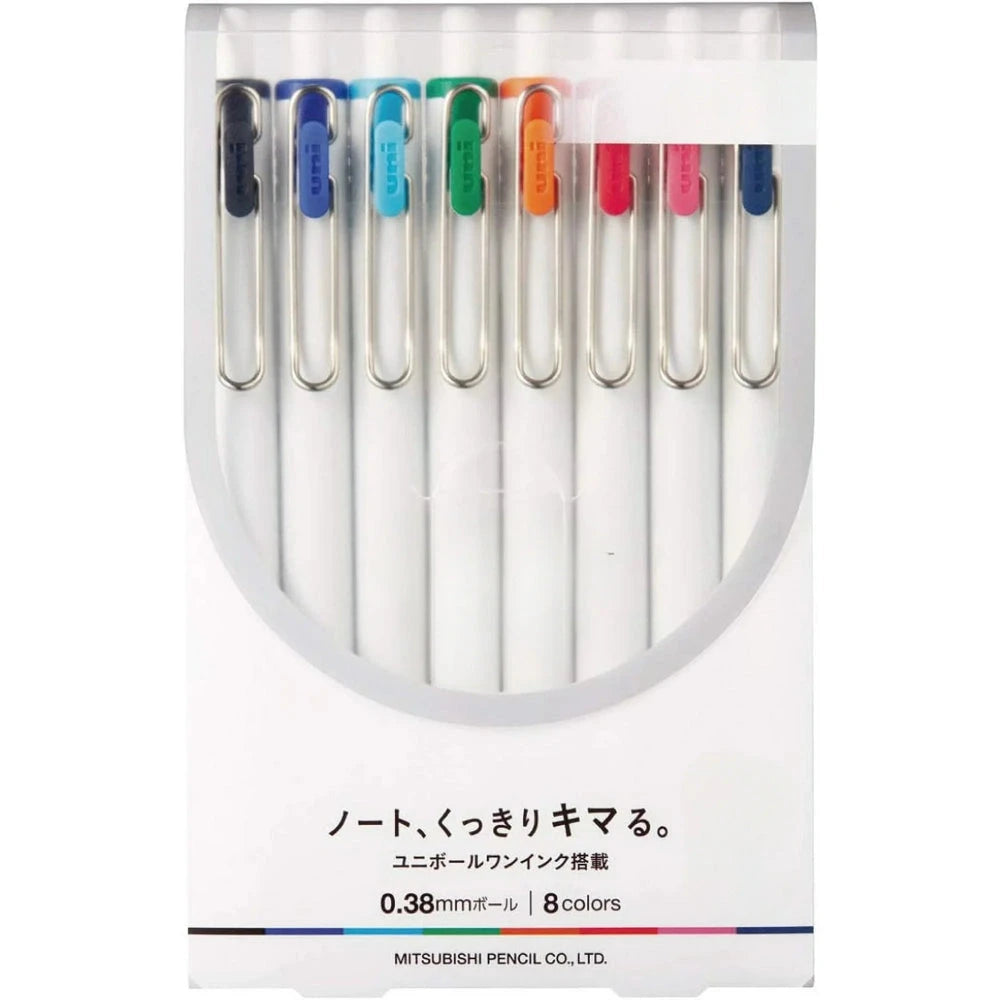 Uni-Ball One Gel Ink 0.38mm Ballpoint Tip, 8pk Writing & Coloring UniBall 