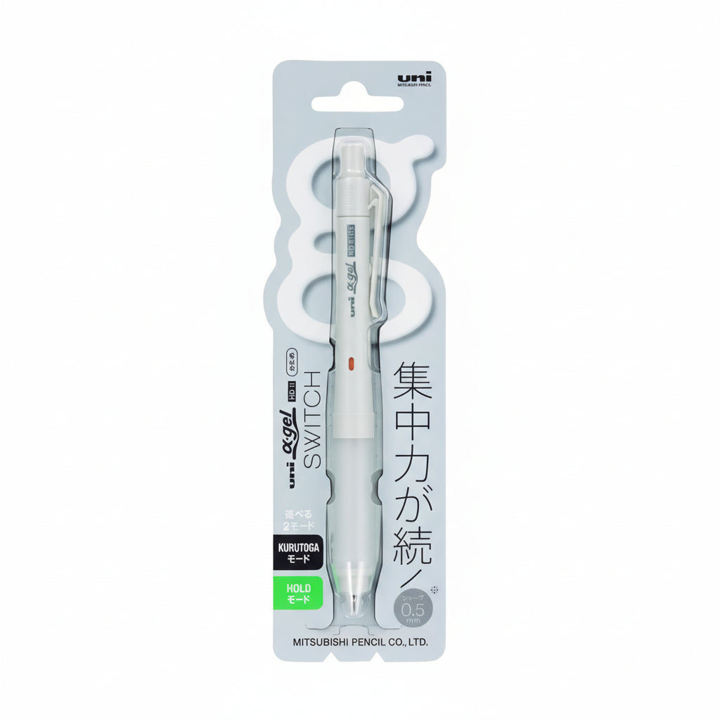 Uni-ball Mechanical Pencil Alpha Gel Switch 0.5mm Grey Writing & Coloring UniBall 