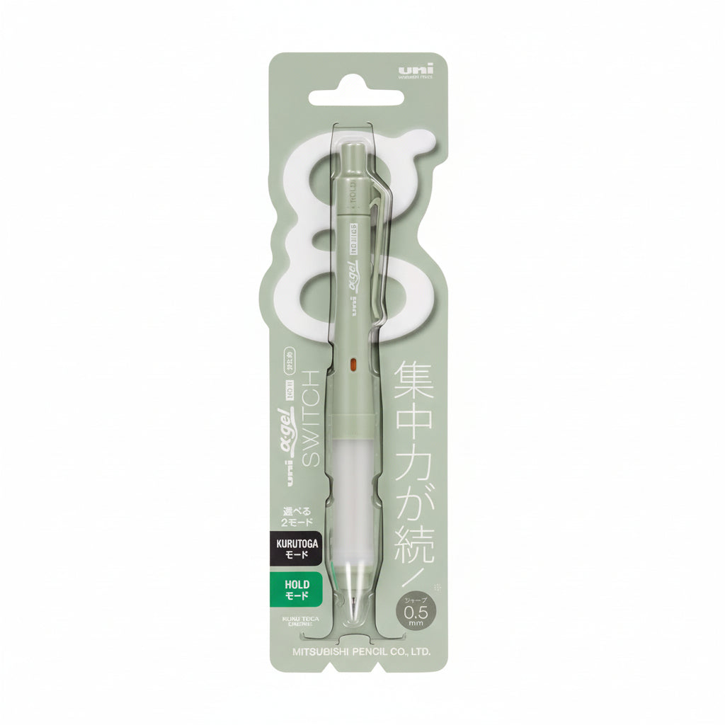 Uni-ball Mechanical Pencil Alpha Gel Switch 0.5mm Opal Green Writing & Coloring UniBall 