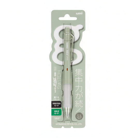 Uni-ball Mechanical Pencil Alpha Gel Switch 0.5mm Opal Green Writing & Coloring UniBall 