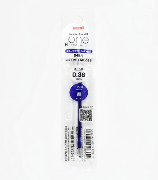 Uni-ball One 3 Refill 0.38mm Writing & Coloring UniBall Blue 