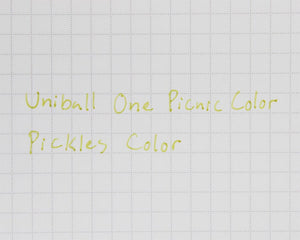 Uni-ball One Pen Pickles Ink Color