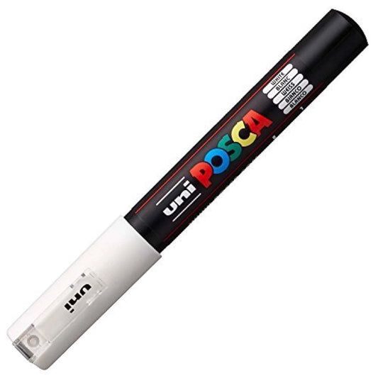 Uni Posca Paint Pen, 1M White Tip 0.7mm Writing & Coloring Posca 