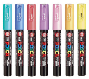 Posia Color Uni Posca Soft Color Set, 7pk