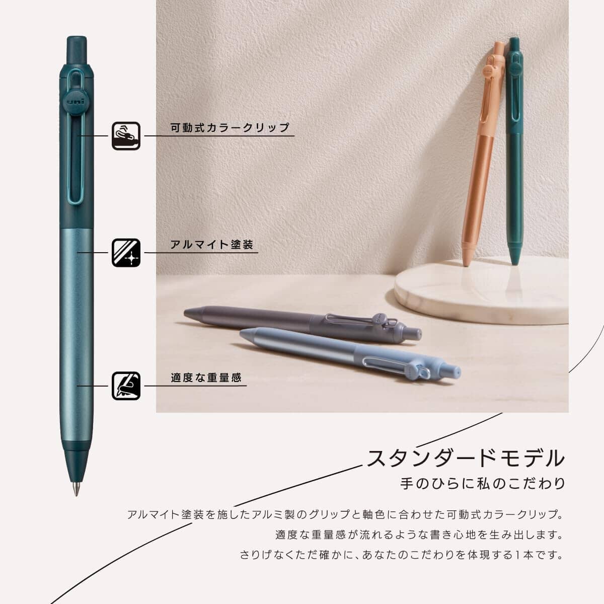 Uni-ball Zento Aluminum Grip Extra Fine 0.38mm Black Writing & Coloring UniBall 