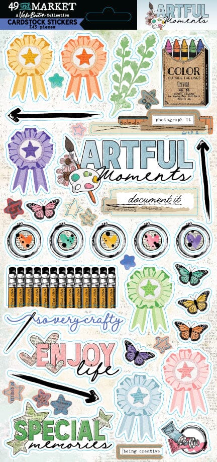 49 and Market Artful Moments Cardstock Sticker Surfaces 49 and Market 