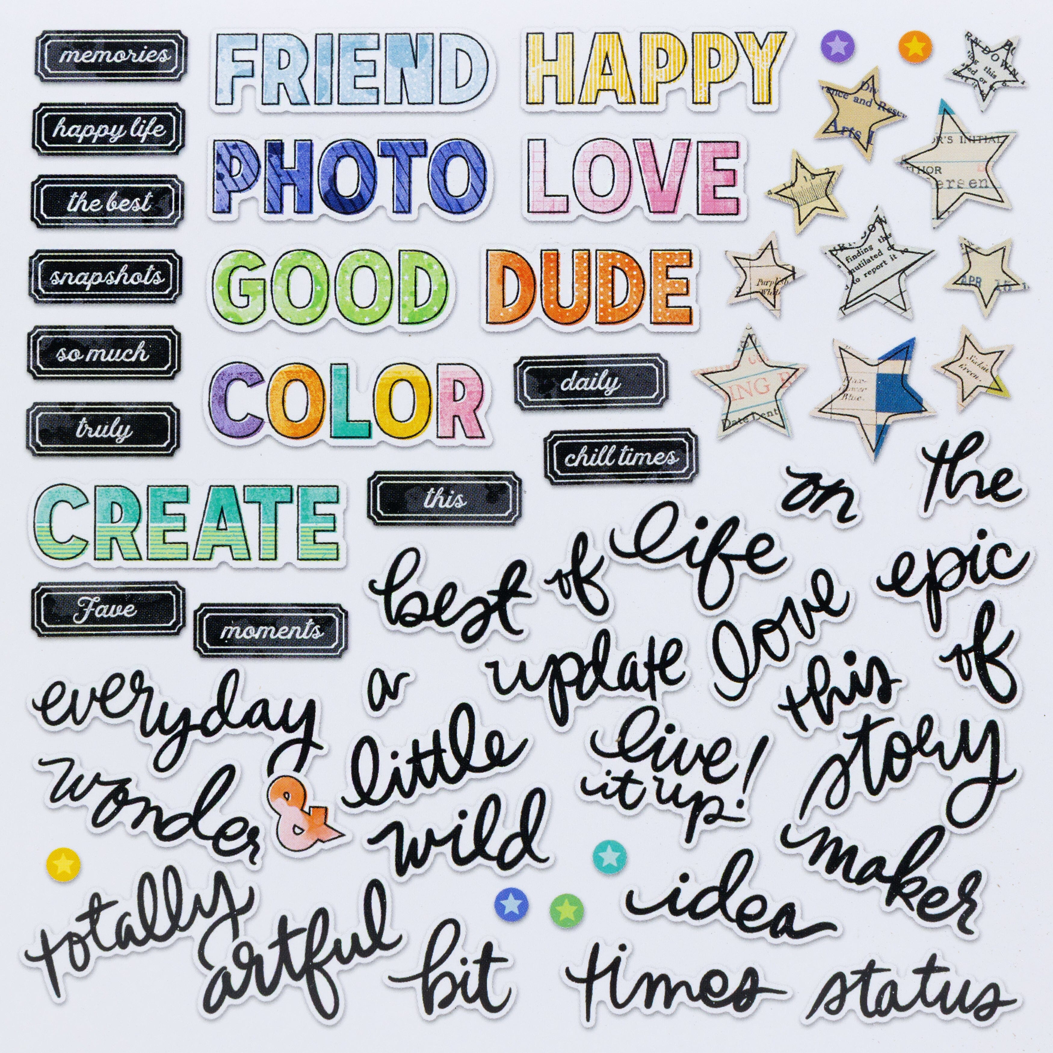 49 and Market Artful Moments - Chipboard Bits Surfaces 49 and Market 