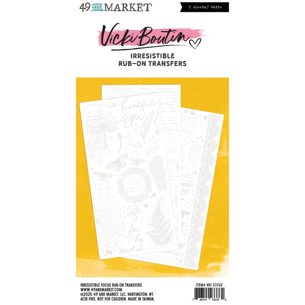 49 and Market Vicki Boutin Irresistible Focus - Rub-on Transfers Surfaces 49 and Market 