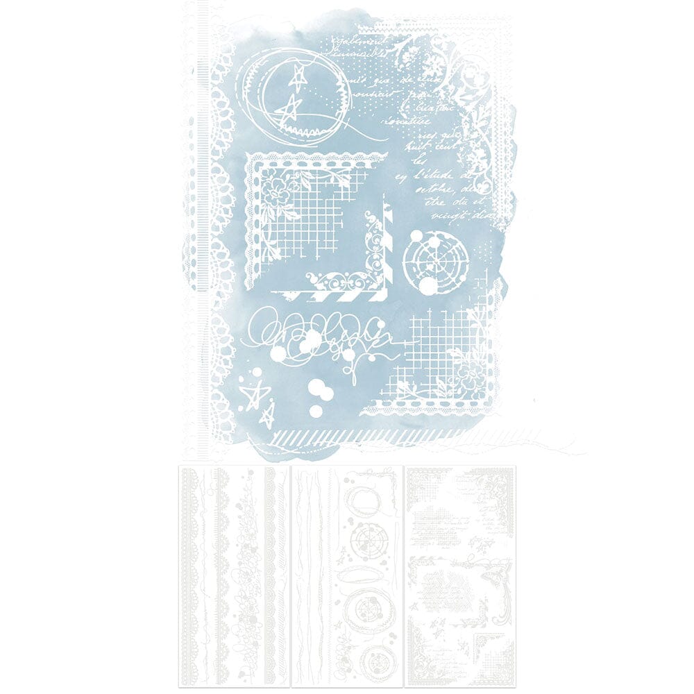 49 and Market Irresistible Artful Edges - Rub-on Transfer Set Surfaces 49 and Market 