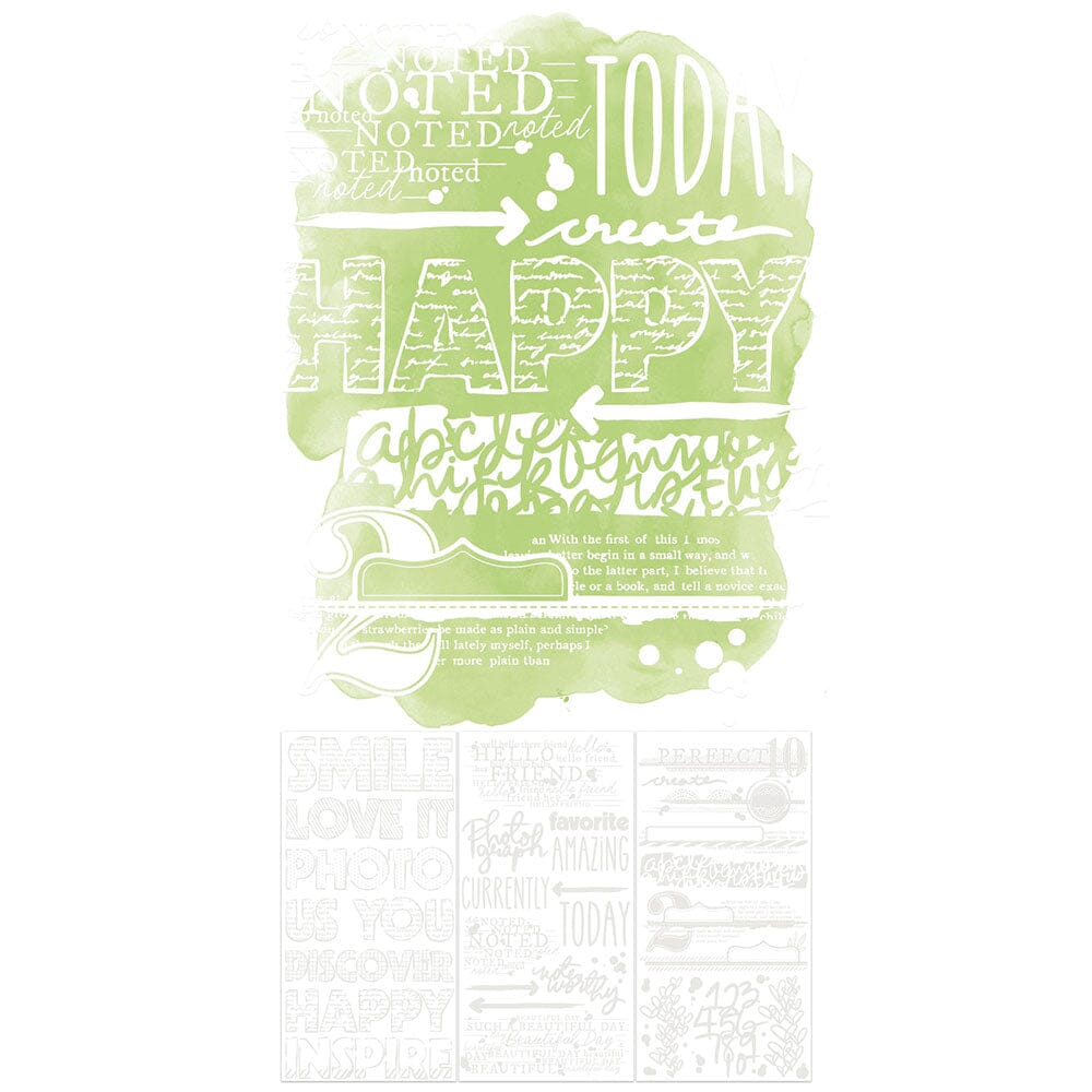 49 and Market Irresistible Artful Words - Rub-on Transfer Set Surfaces 49 and Market 