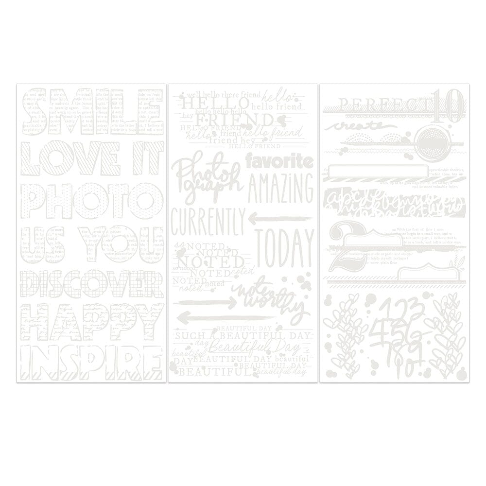 49 and Market Irresistible Artful Words - Rub-on Transfer Set Surfaces 49 and Market 