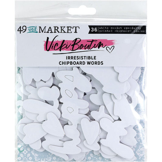 49 and Market Irresistible - Chipboard Words Surfaces 49 and Market 