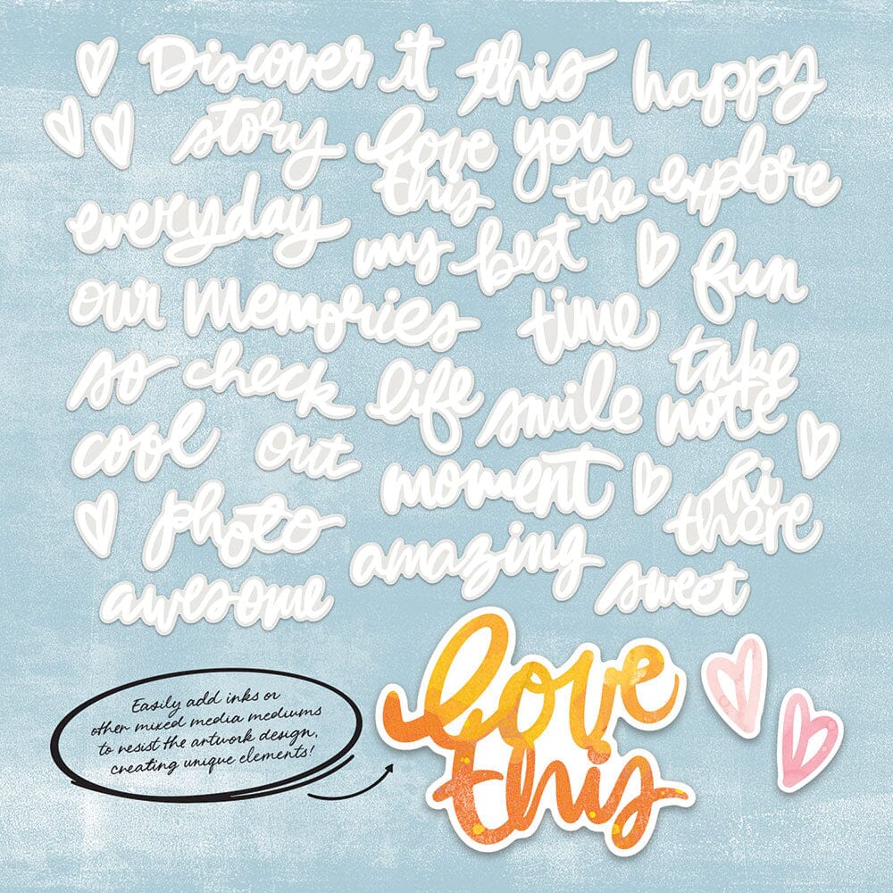 49 and Market Irresistible - Chipboard Words Surfaces 49 and Market 