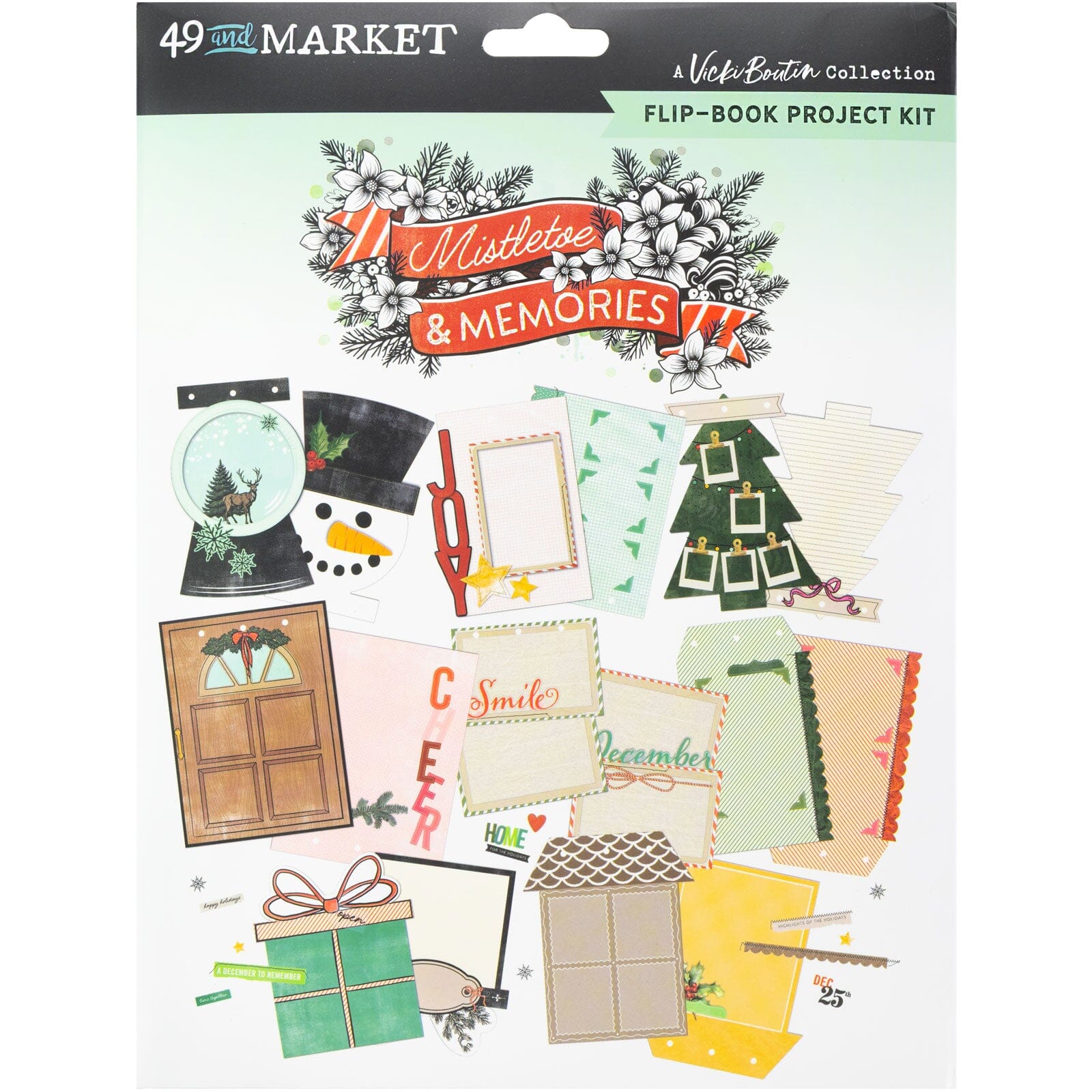 49 and Market Mistletoe and Memories Flip-Book Project Kit Surfaces 49 and Market 