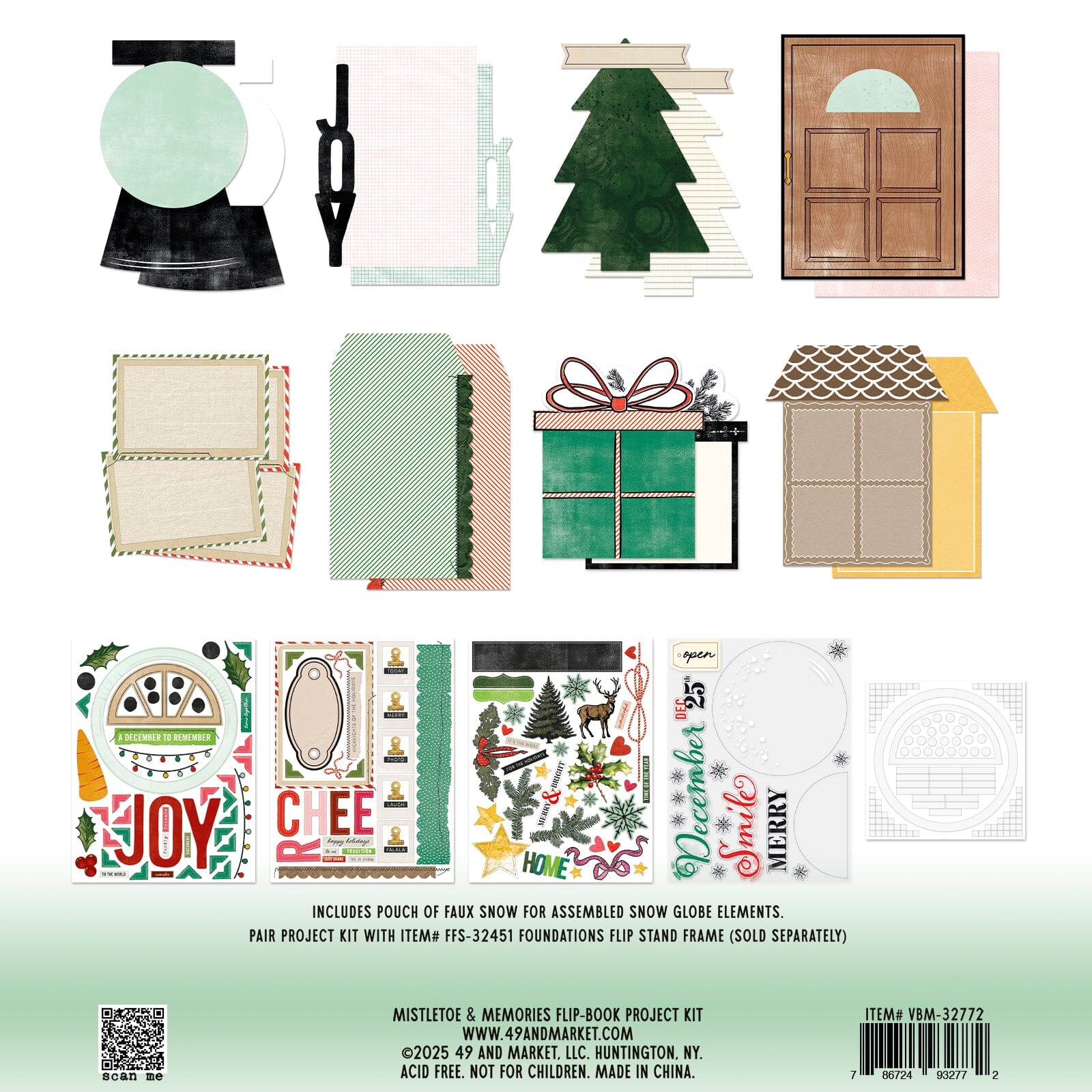 49 and Market Mistletoe and Memories Flip-Book Project Kit Surfaces 49 and Market 