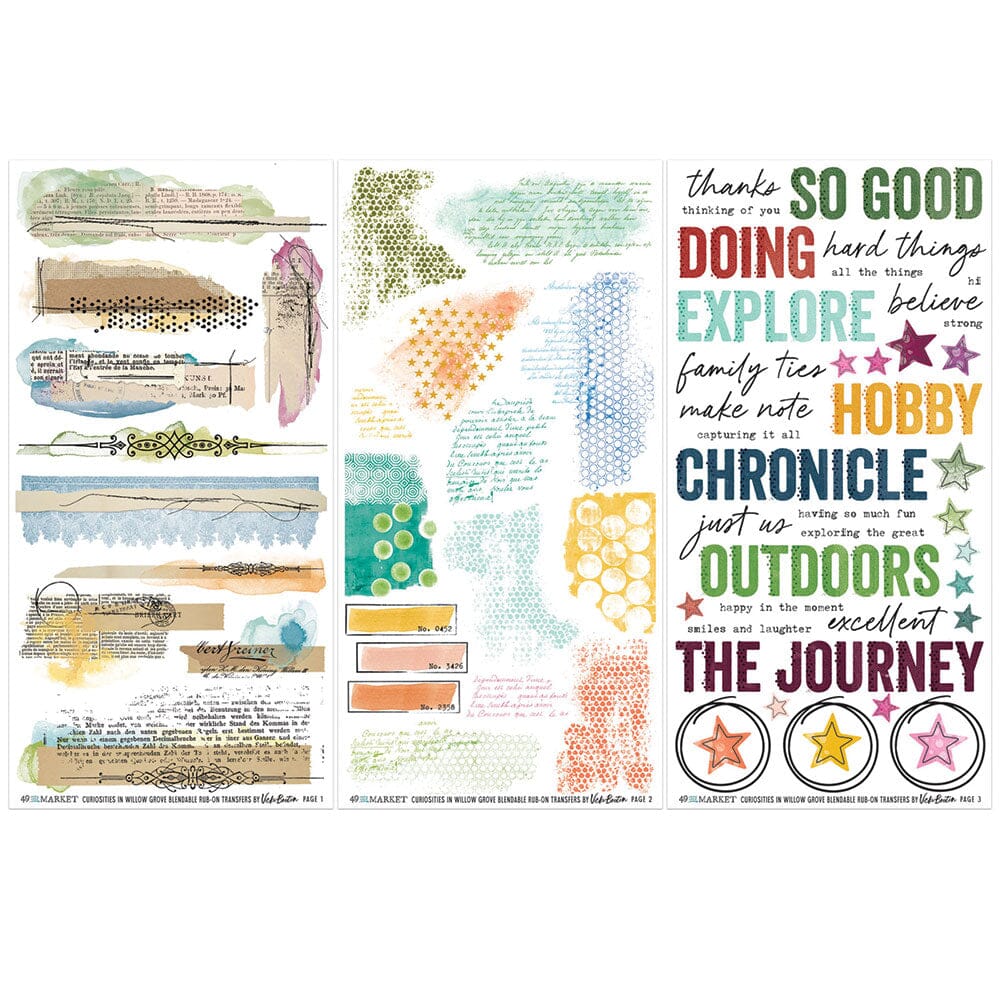 49 and Market Curiosities in Willow Grove - Blendable Rub-on Transfers Surfaces 49 and Market 