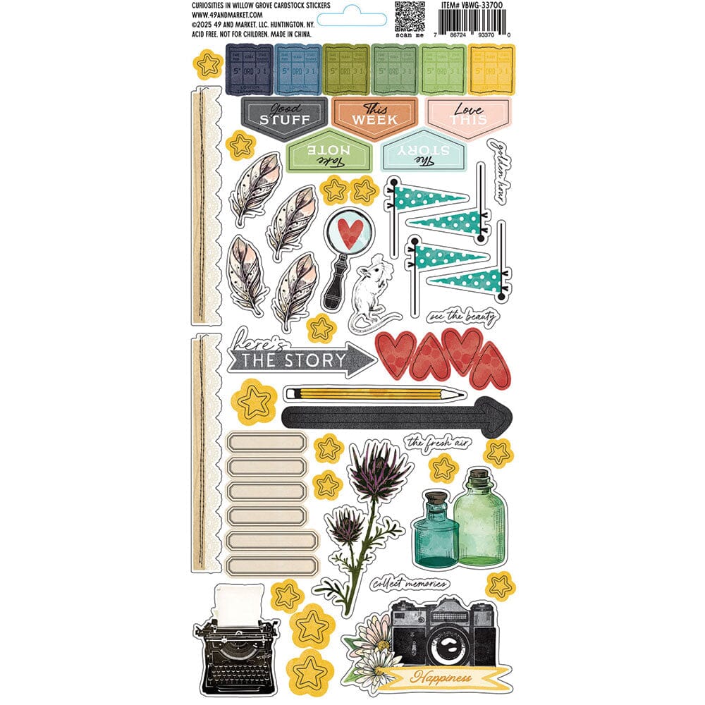 49 and Market Curiosities in Willow Grove - Cardstock Stickers Surfaces 49 and Market 