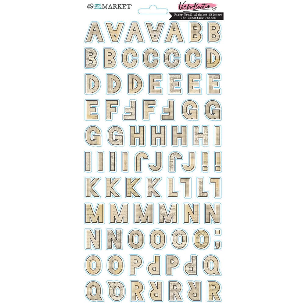 49 and Market Paper Trail Alphabet Cardstock Sticker Surfaces 49 and Market 