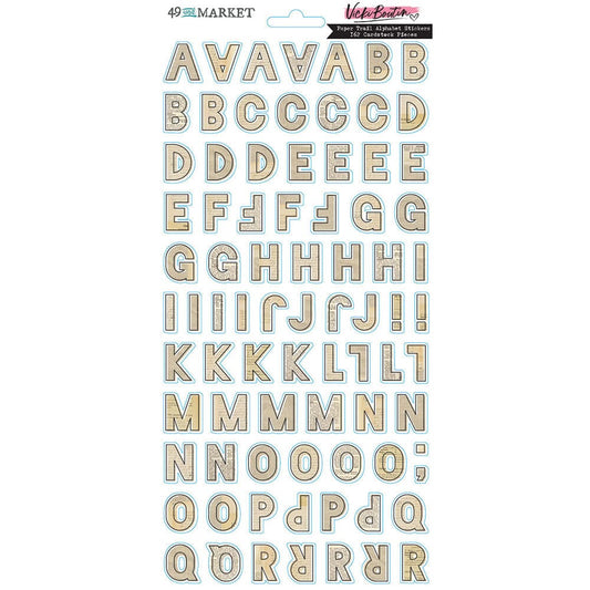 49 and Market Paper Trail Alphabet Cardstock Sticker Surfaces 49 and Market 
