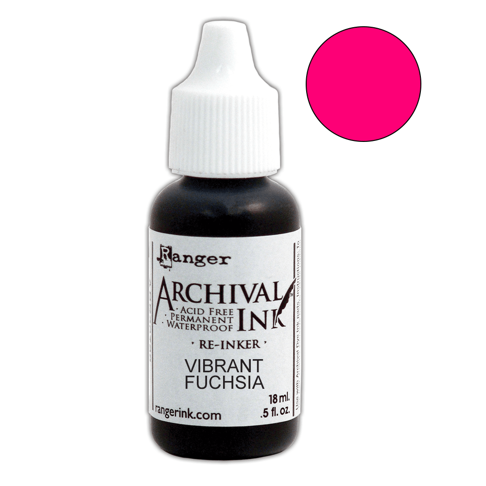 Archival Ink™ Pads Re-Inker Vibrant Fuchsia, 0.5oz Ink Archival Ink 