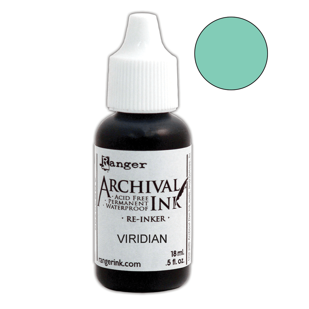 Archival Ink™ Pads Re-Inker Viridian, 0.5oz Ink Archival Ink 