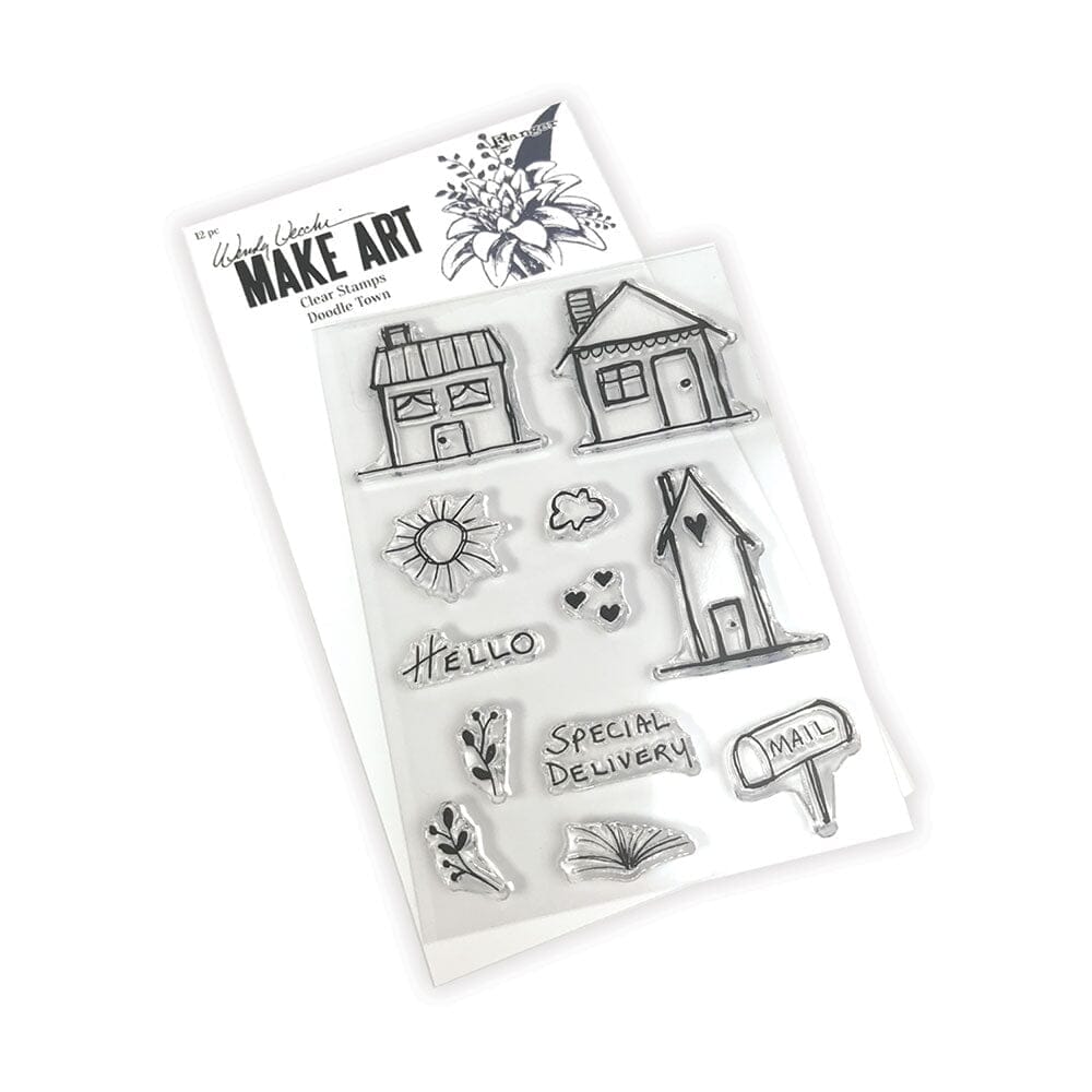 Wendy Vecchi MAKE ART Photopolymer Stamp Set Doodle Town Stamps Wendy Vecchi 