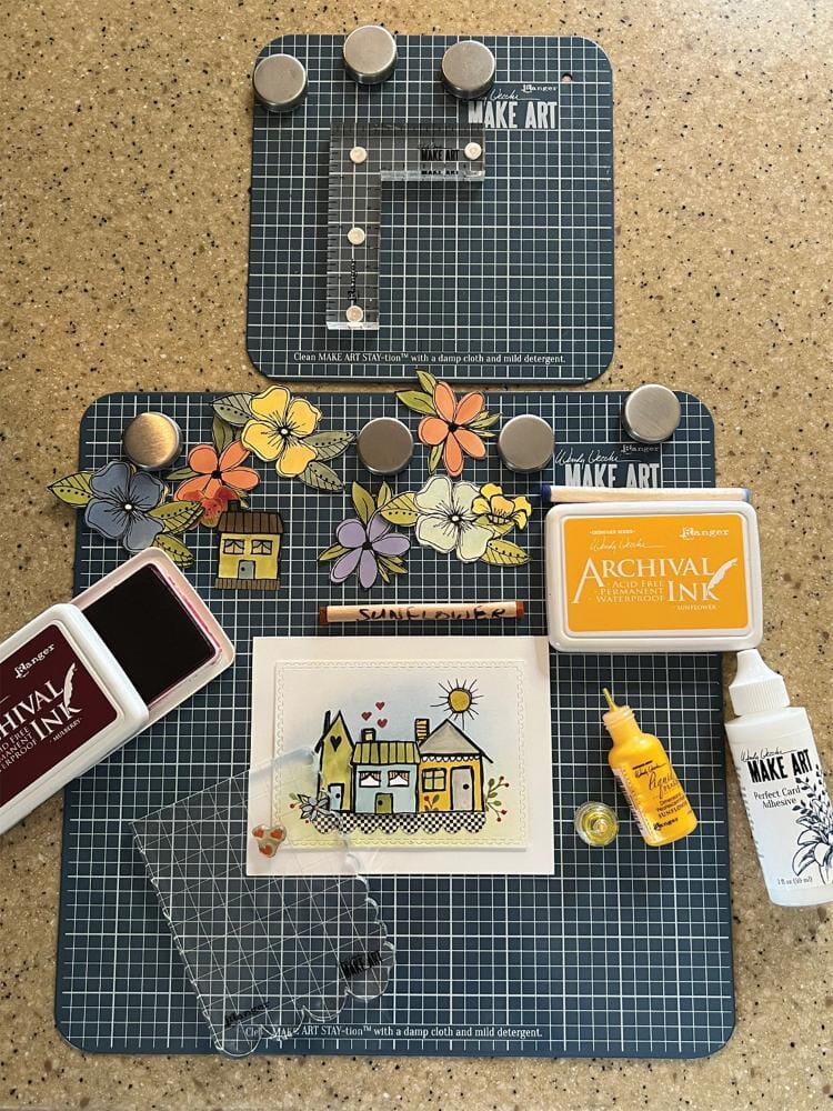 Wendy Vecchi MAKE ART Photopolymer Stamp Set Doodle Town Stamps Wendy Vecchi 