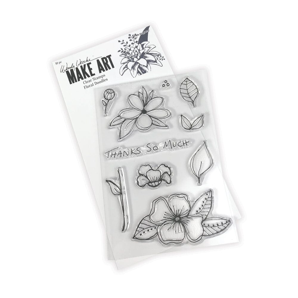 Wendy Vecchi MAKE ART Photopolymer Stamp Set Floral Doodles Stamps Wendy Vecchi 