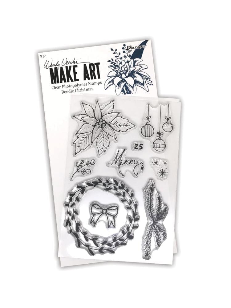 Wendy Vecchi MAKE ART Photopolymer Stamp Set Doodle Christmas Stamps Wendy Vecchi 