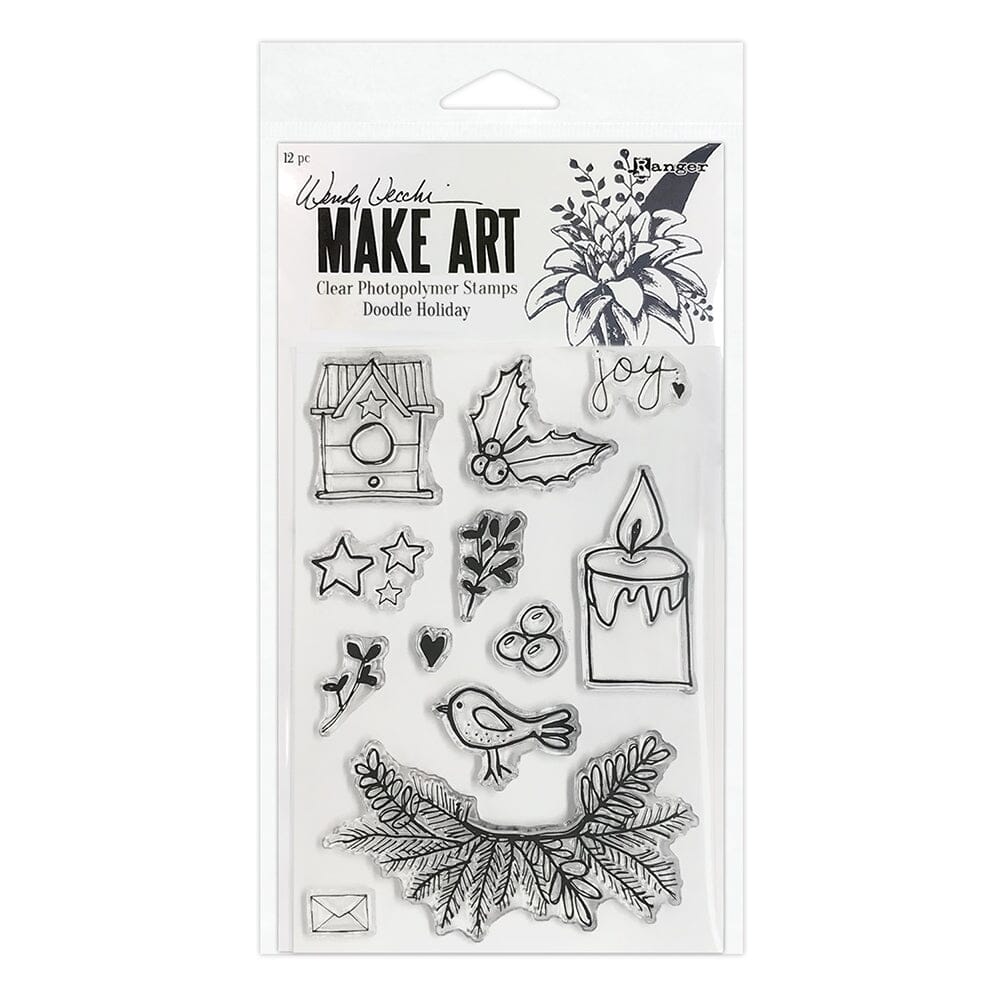 Wendy Vecchi MAKE ART Photopolymer Stamp Set Doodle Holiday Stamps Wendy Vecchi 