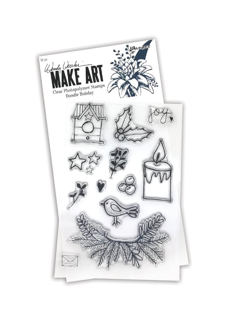 Wendy Vecchi MAKE ART Photopolymer Stamp Set Doodle Holiday Stamps Wendy Vecchi 