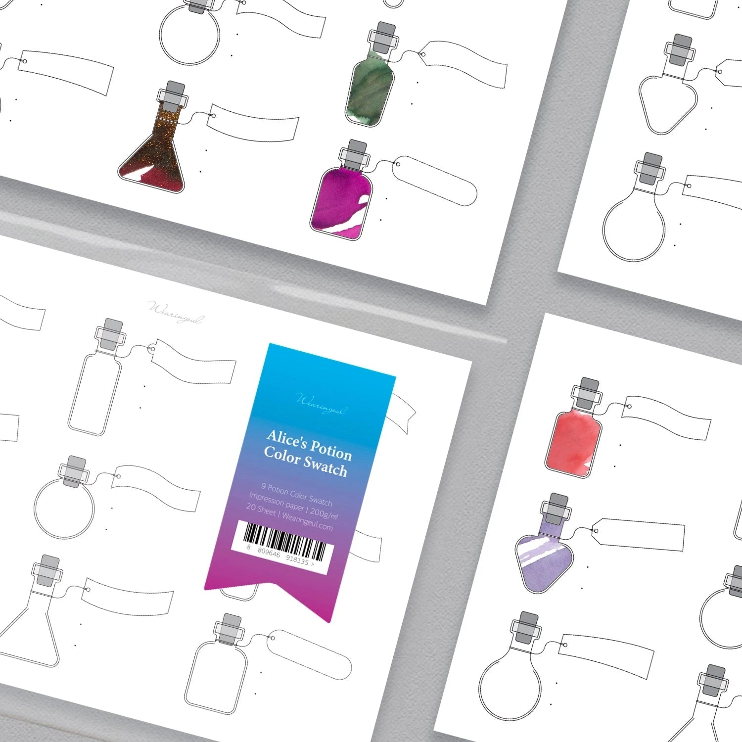 Wearingeul - Alice's Potion Color Swatch Card Surfaces Wearingeul 