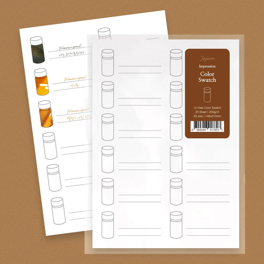 Wearingeul - Color Swatch Paper, 12 Vials Surfaces Wearingeul 